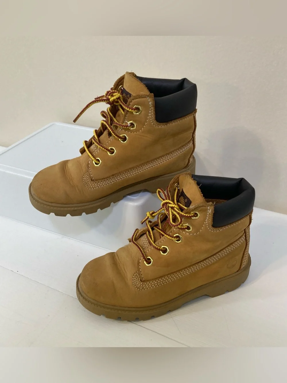 Timberland Waterproof Toddler Sz 10 Boots Wheat Tan Leather Nubuck 10860